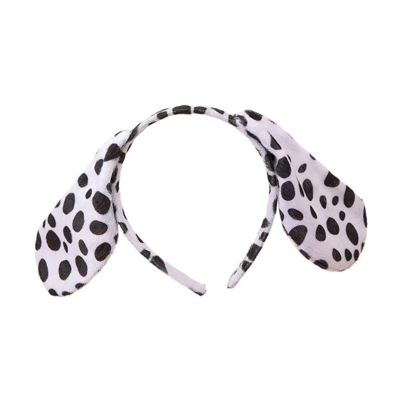 

Puppy Headbands Cosplay Spotted Hairbands Dalmatian Headwear Makeup Washing Face Hairbands Birthday Party