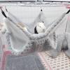 Hamster Hanging Hammock Winter Warm Nest Plush Tunnel Hideout Snuggle Hut to Sleep for Play & Rest Soft Cushion