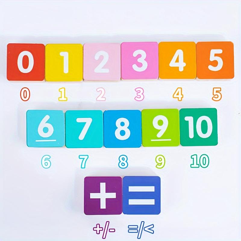 1 Counting Board, 13 Digit Blocks, 10 Cards, 2 Bases, 1 Bracket To Cultivate Cognitive Abilities, Mathematical Operations, Addition, Subtraction