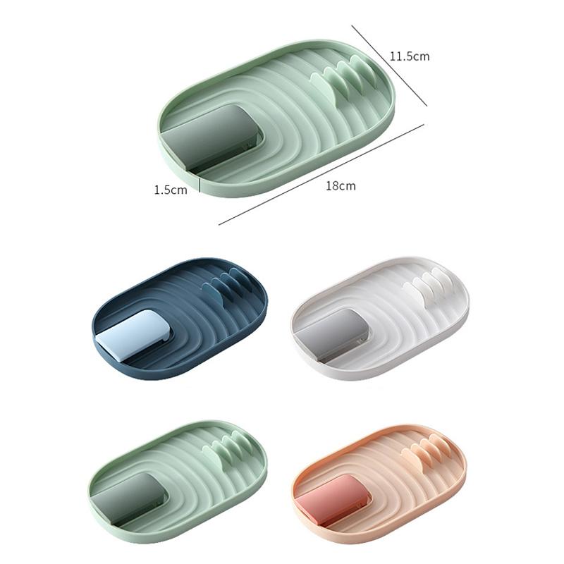 Nordic Kitchen Accessories Pan Cover Storage Rack Drain Tray Foldable Wall Mounted Pot Lid Cooking Spoon Holder Home Organizer