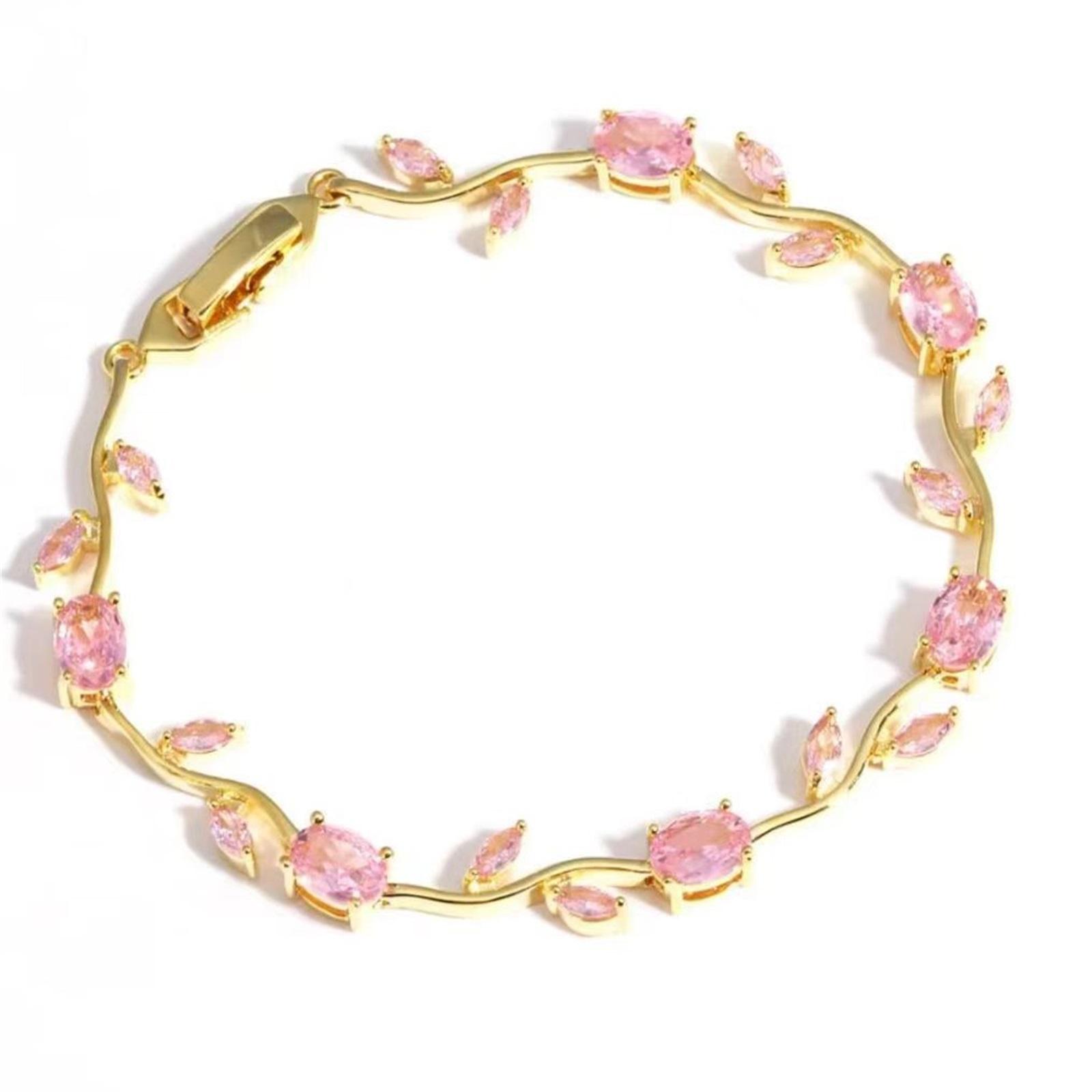 

Cute And Flower Butterfly Zircon Copper Bracelet Valentine s Day Gift One Size