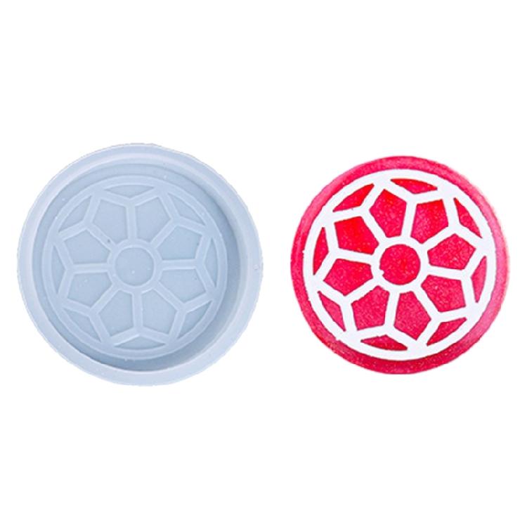

1/3Pcs Non-Stick Flower Pattern Coaster Resin Mold Cup Mat Epoxy Mold Home-Decor 1