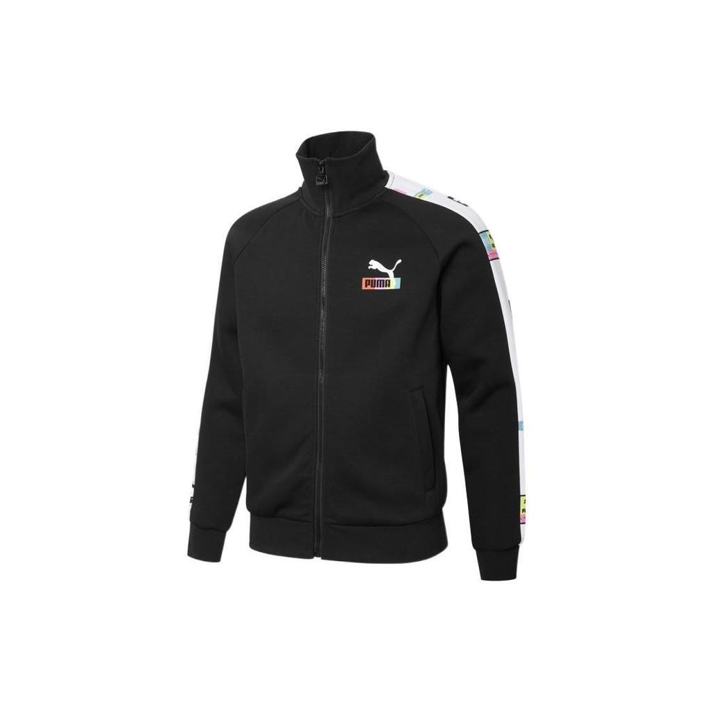 Puma Love T7 Knit Jacket With Logo Print Men Jacket Black 535128-01