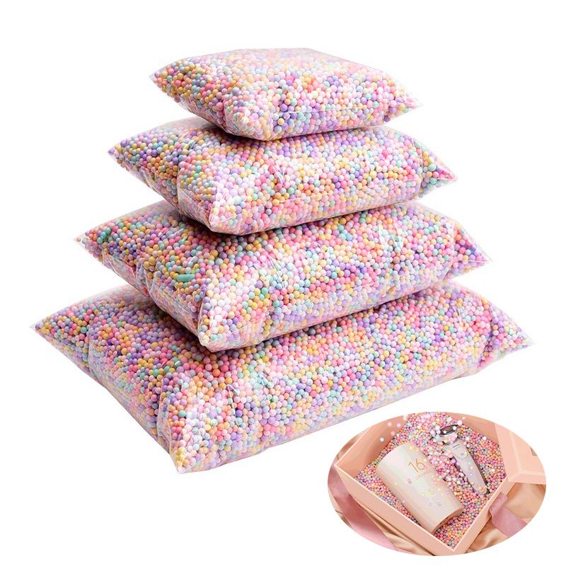 

10/25/50/100g Gift Wrapping Foam Ball Valentine s Day Gift Box Filled with Slime Particles Macaron Meteor Planet 10g 4-6mm