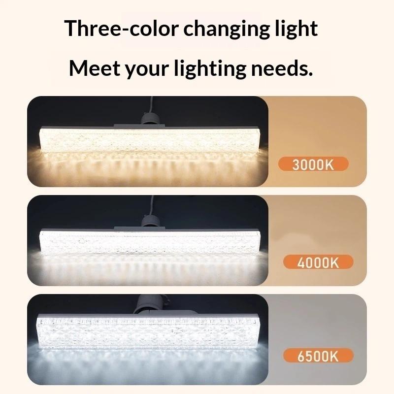 E27 40W/80W LED Long Crystal Lamp Strip Adjustable White Tube Bulb for Balcony Patio Semi-outdoor Lighting