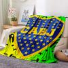 Boca Juniors Print Flannel Blanket, High Quality Comfortable for All Seasons, Home Decor, Warmth and Comfort, Perfect for Christmas Gifts