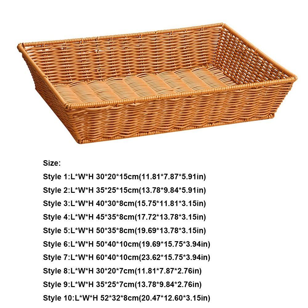 Hardness Rattan Wicker Woven Serving Baskets Handwoven Rattan Basket