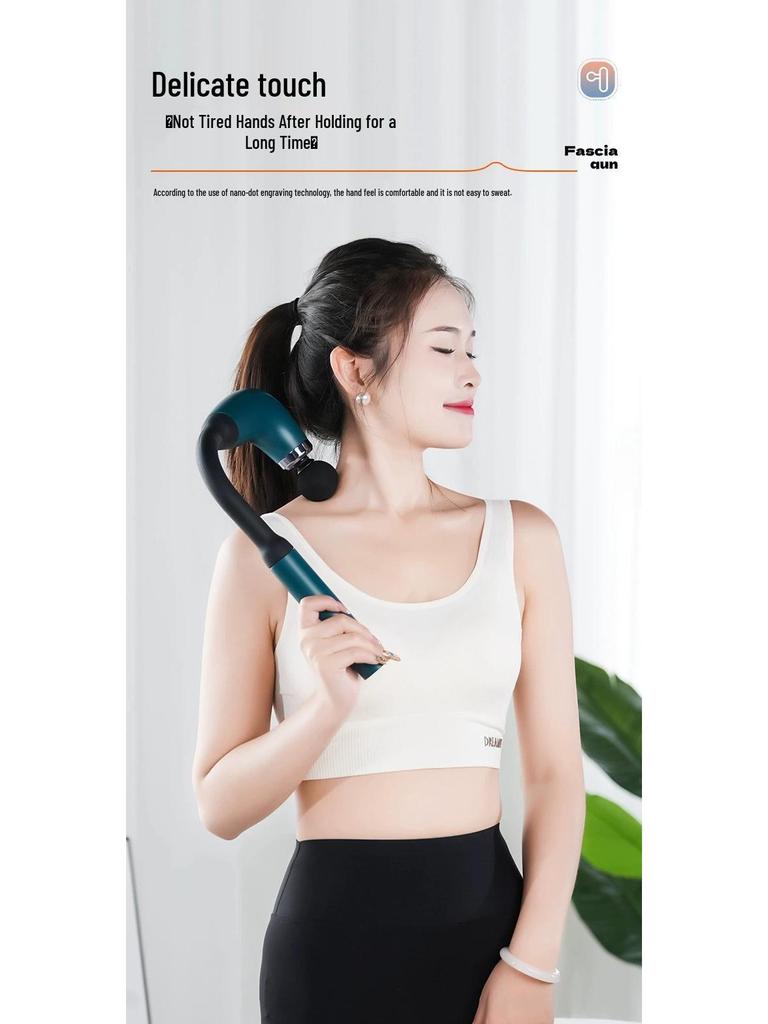 U-Shaped Electric Massage Gun with Silent Operation & LCD for Muscle Relaxation and Fitness
