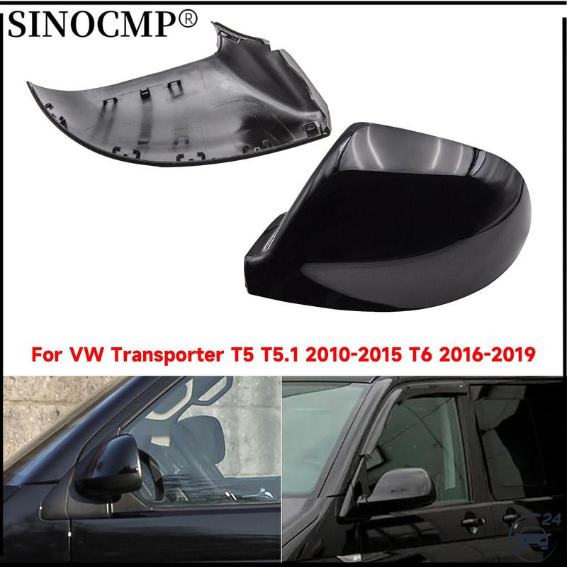 

2PCS Car Side Wing Mirror Rear View Mirror Cap Cover 7E1857527G/F 7E1857528G/F For VW Transporter T5 T5.1 2010-2015 T6 2016-