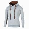 Men S Casual Color Block Hooded Pullover Sweatshirt