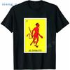 EL DIABLITO Lotteriekarte Mexikanisches Bingo Grafik-T-Shirt Neuheit Lustig Familien-T-Shirt Schwarz Übergröße Kurzarm für Männer Frauen