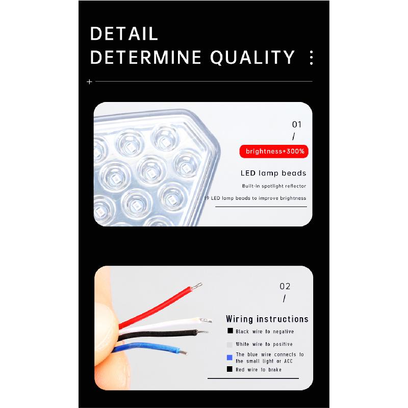 New 12V Red Car Rear Lower Bumper Flashing LED Light Tail Third Brake Lamp Universal