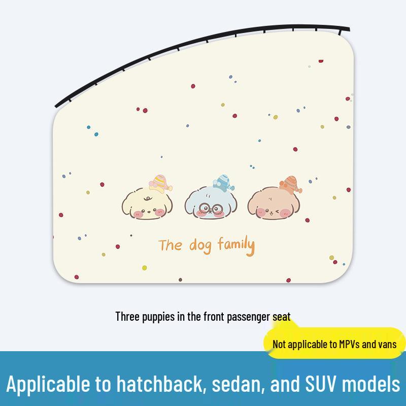 Car Rear Seat Cartoon Sunshade Curtain - Baby Sun Protection & Heat Insulation