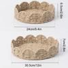 1Pc Paper Fruits Storage Basket Household Weave Vegetables High-capacity Snack Tray Paper Rope