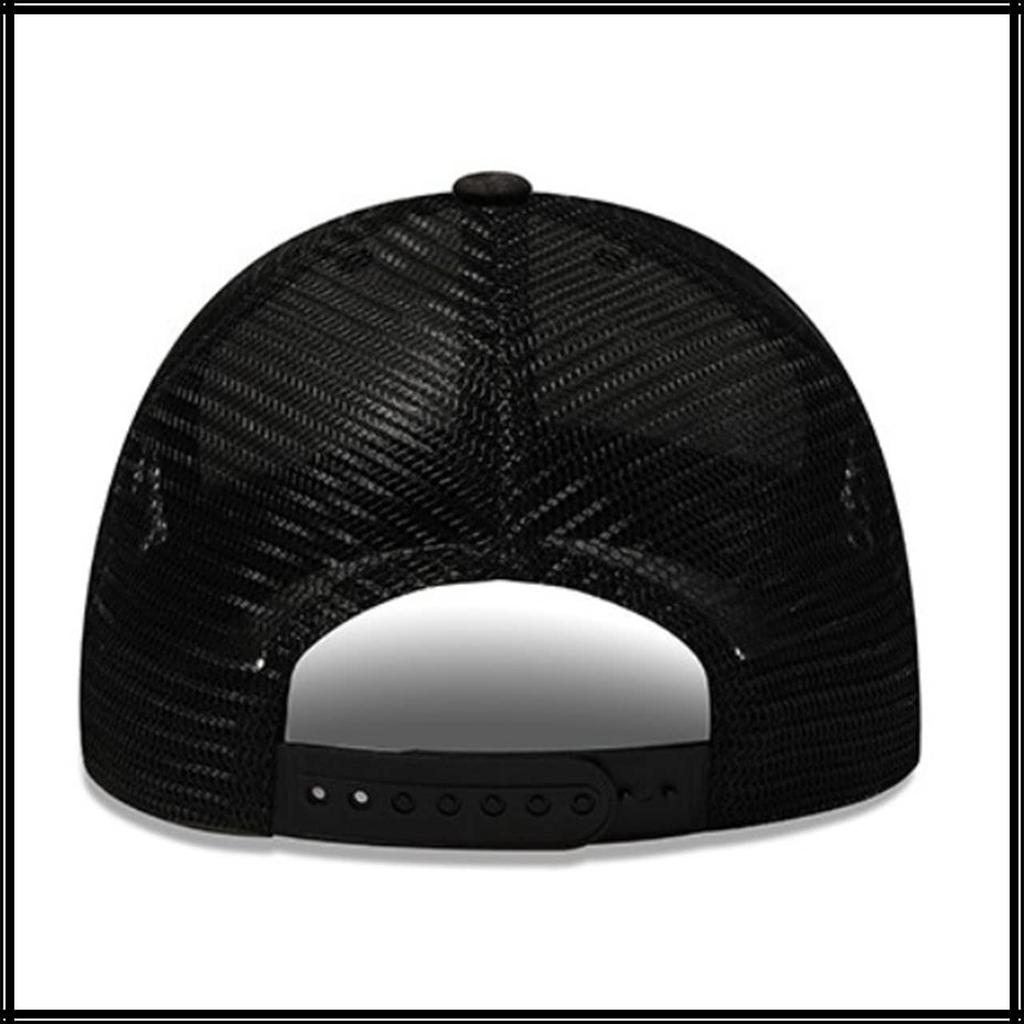 Plain Mesh Cap Hat Running Outdoor Women Men CA719 [White Fang] (Black)
