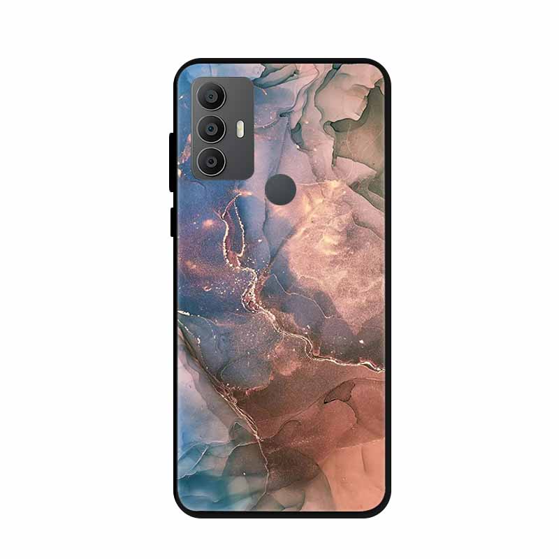 For Alcatel 1V 2021 Case 6002A 6002D 6.52" Marble Silicone TPU Soft Shockproof Phone Case for Alcatel 1V (2021) Covers Coque 1 V