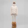 Home white duck down winter five grid down jacket women's fluffy down three-proof thickened warm jacket