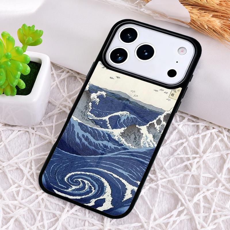 

Японская волновая art Чехол для телефона iPhone 17 Air 16 15 11 12 14 13 Pro Max Ударопрочный чехол iPhone 13