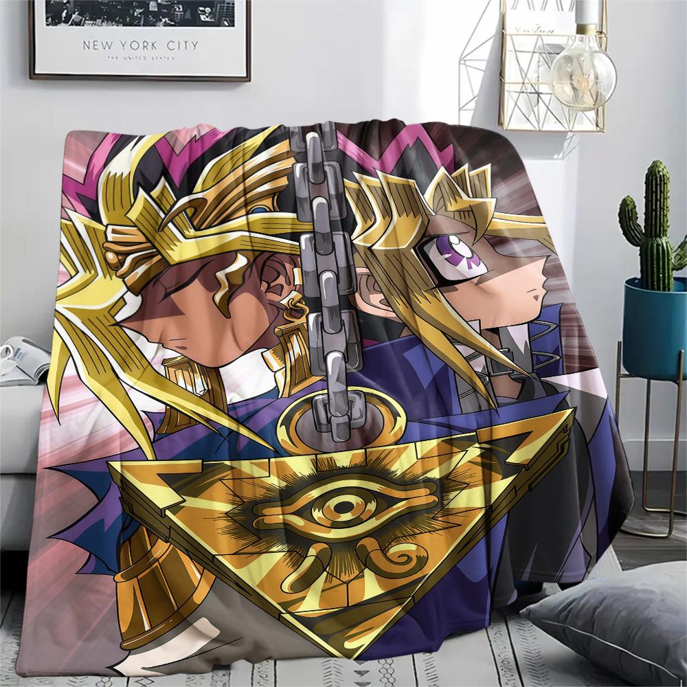 Yu Gi Ou Print Flannel Blanket,High quality Comfortable for All Seasons,Home Decor,Warmth and Comfort,Perfect for Christmas Gifts
