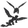 3D printed black winged dragon, simulated animal model, collectible desktop decoration, decorative toys and gifts