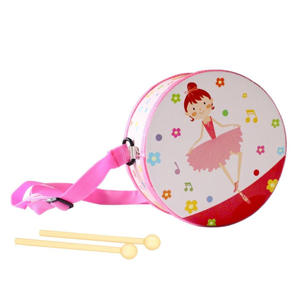 Musical Instrument Double-sided Drum Early Education Hand Drum  For Children  Toys