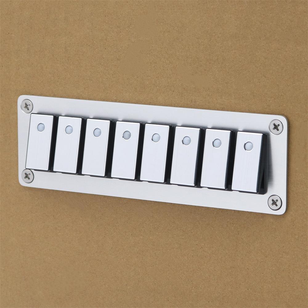 8 Rocker Switch Panel Switch Panel with LED Light For Boat Car