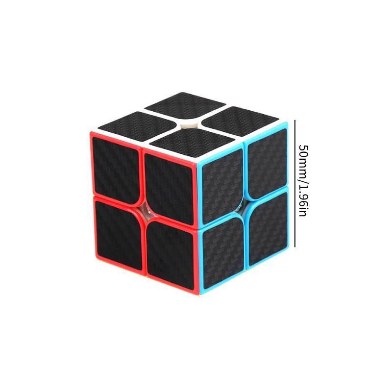 Carbon Fiber Pyramid Shaped Twisty Puzzle Set 2x2 3x3 4x4 5x5 Fun Brain Teaser Toy
