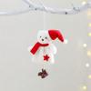 Christmas Tree Decorations Santa Hat Bear Christmas Ornament Fabric Doll Small Pendant For Home Party And Holiday