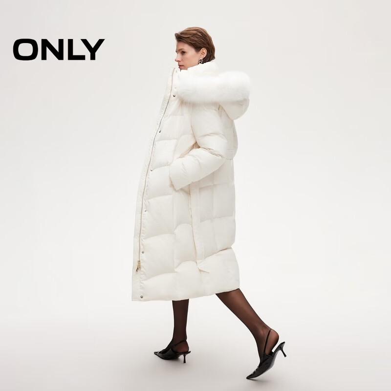 Only Women's Faux Fur Hooded 90% Goose Down Parka