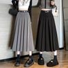 111 Small Pleated Skirt Medium and Long Women's High Waist A Word Hip Wrap Xs Show High College Style Suit Skirt Spring and Autumn