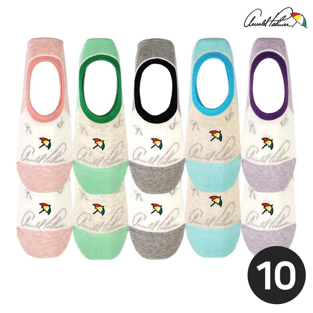 Arnold Palmer Women s Casual No-show Socks Silicone Non-slip and Anti-slip Socks 10-Pair Set (5+5) Arnold Palmer Logo 10 Pairs
