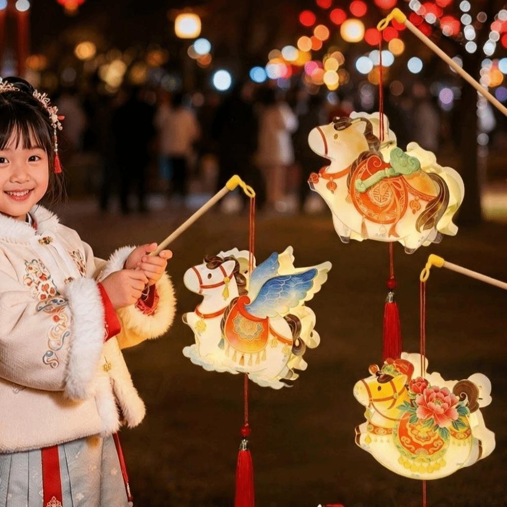Waterproof DIY Material Package Ancient Style Hand held Luminous Lantern China-Chic Design Luminous Feature