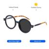 High Quality Luxury Design Retro Round Anti Blue Light Photochromic Reading Glasses For Men Computer Presbyopic Eyeglasses Women