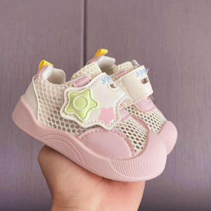 Baby Summer Shoes New Girls Net Shoes Spring and Summer Soft Sole Non-slip Baby Step Shoes Mesh Breathable Sandals Net Shoes
