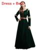 Brave Merida Theme Halloween Costume For Women With Cotton Blend Long Dress And Belt