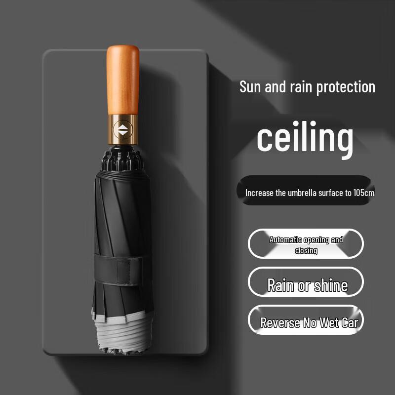 XuQing 10-Rib Automatic Reverse Sun/Rain Umbrella