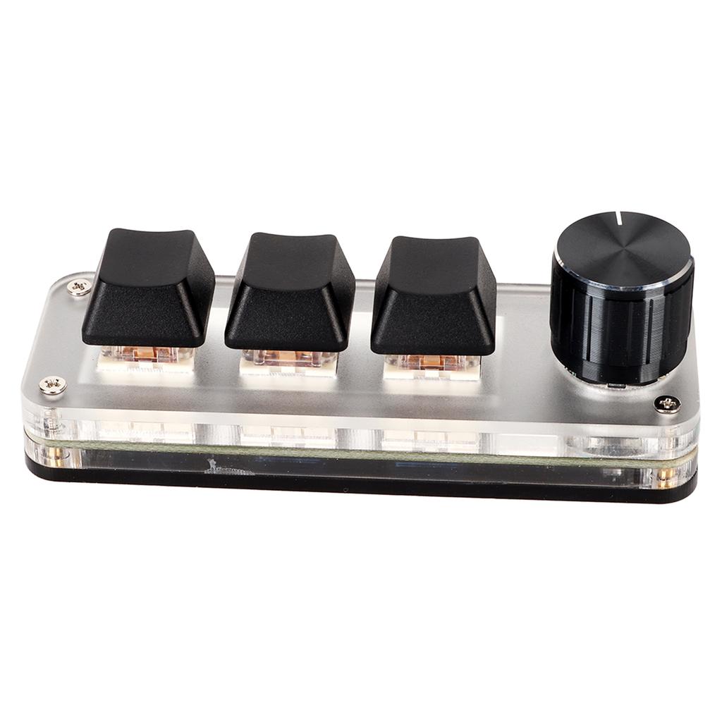 Makro-Tastatur mit rotem Schalter, Plug-and-Play, ergonomische, individuelle Knöpfe, USB-Mini-Tastatur für Desktop-PC