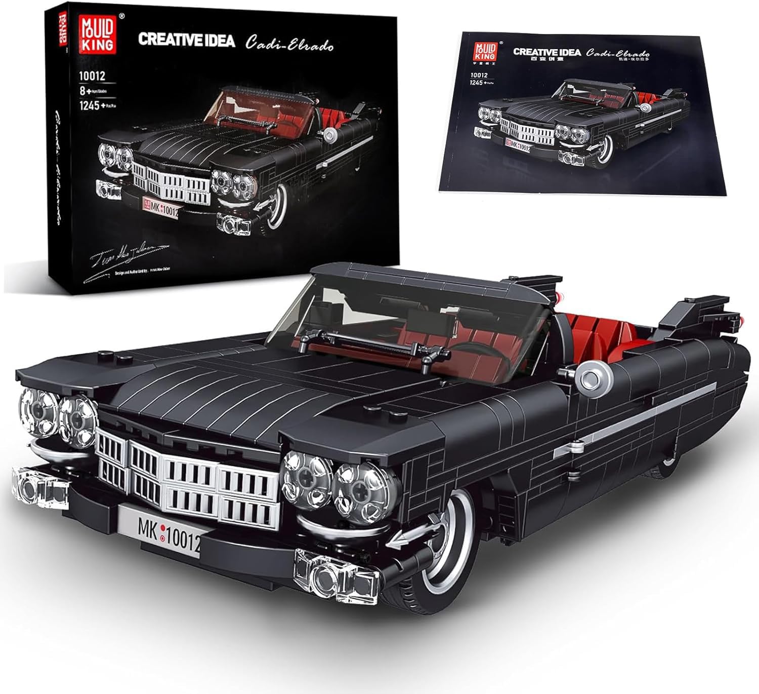 

Mould King 10012 Tech Open Car Building Blocks, 1245 Piece Eldorado Car Model Clamp Kit, Compatible with Tech Mill Car Toy Vehicles