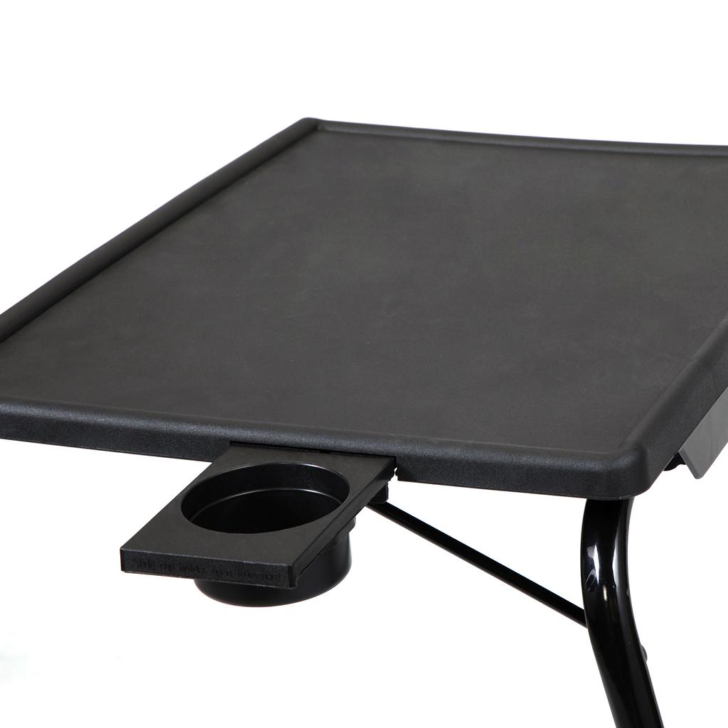 Set of 2 Portable Computer Table Office Desk Height & Angle Adjusting Furniture, Black