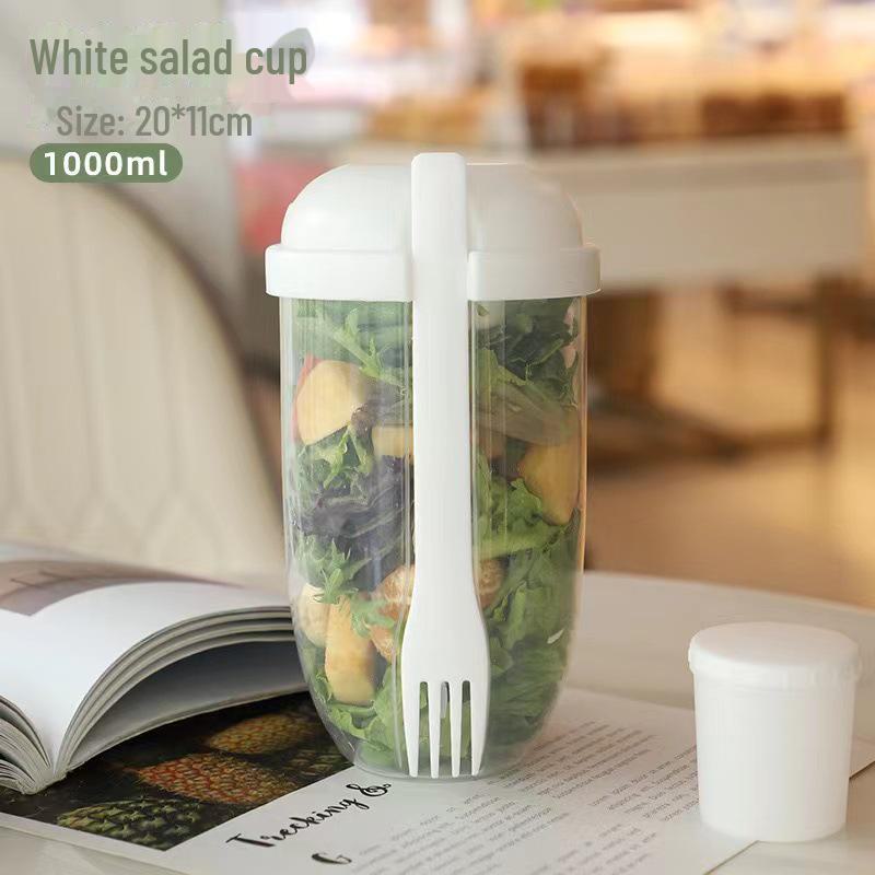 Portable Breakfast Salad Cup with Yogurt and Spoon - Light, Slimming Fruit and Vegetable Meal
