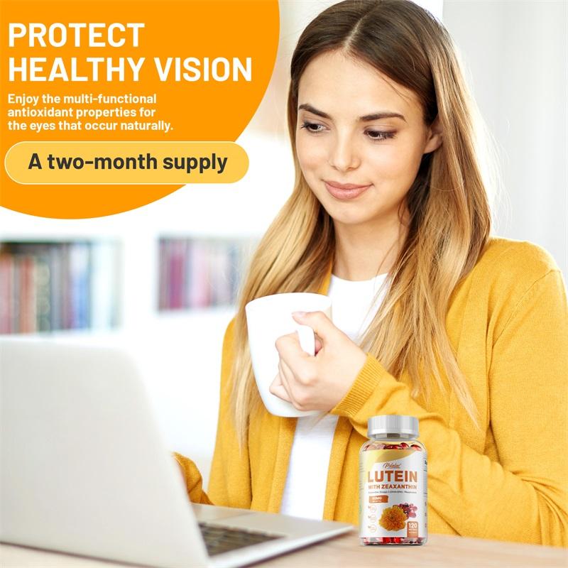 High-content Lutein and Zeaxanthin Soft Capsules, 40mg, Natural Plant Extract Nutrition, Suitable for Adults.