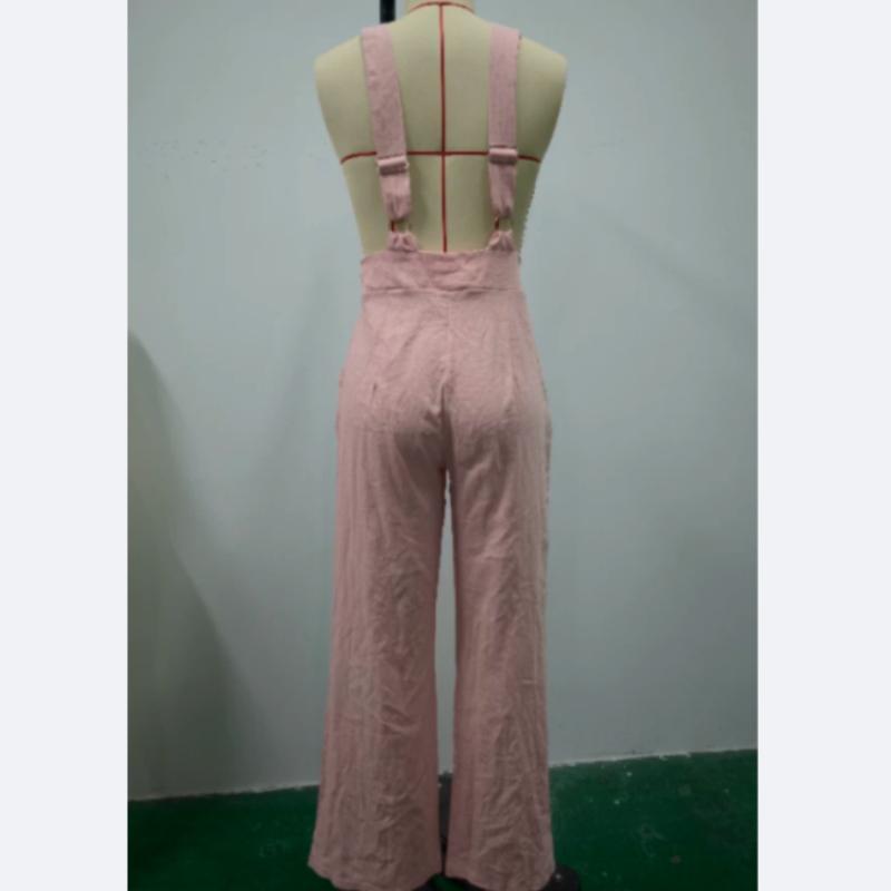 French Lazy Style Cherry  Suspender Trousers for Women, High-Waisted Loose Wide-Leg Casual Pants , Figure-Flattering Straight-Leg Long Pants
