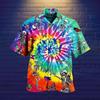 Men's Fashion Cool Cute Casual Hawaiian Print Casual Shirt Short Sleeve Top