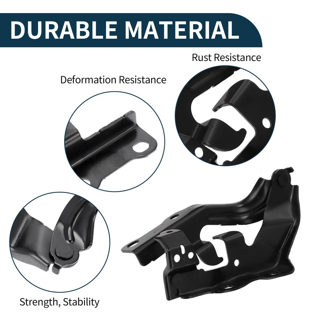 TUCKBOLD Hood Hinges for Toyota Camry Front Driver and Passenger Side Front Hood 1 Pair (5341006190/5342006160) 2012-2014, Brackets, Black,
