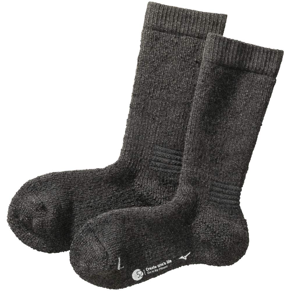 

Mizuno Breath Thermowool Extra Thick Socks for Outdoor Charcoal Sizes cm Travel, B2JX9704, Gray, 22.0-24.0