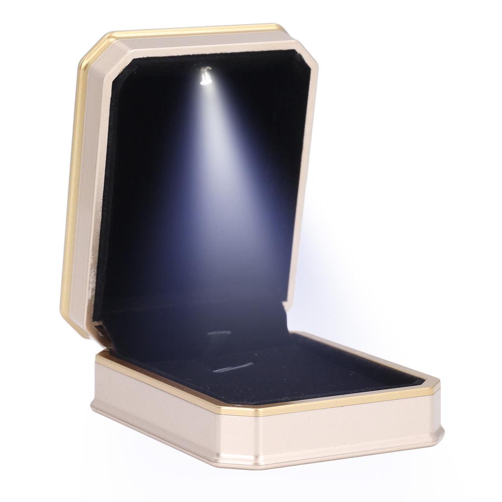 LED Anhänger Halskette Geschenkbox Multifunktionale Flock Schmuckaufbewahrung Ausstellungsbox für Zuhause