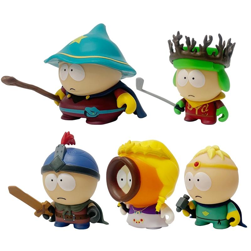 5Pcs/Set South Park Anime Figure The Stick of Truth Kenny McCormick Stan Marsh Adorable Lovely Dolls American Band Ornaments