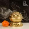Arts 3.5" Brass DHUNI, Incense Holder, Dhoop Dani, Temple Diya, Incense Burner, Diwali Gift, Prayer Lamp, Religious Decor