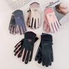 Waterproof Gloves Women's Warm Men's Outdoor Bicycle Velvet Thin Windproof Student