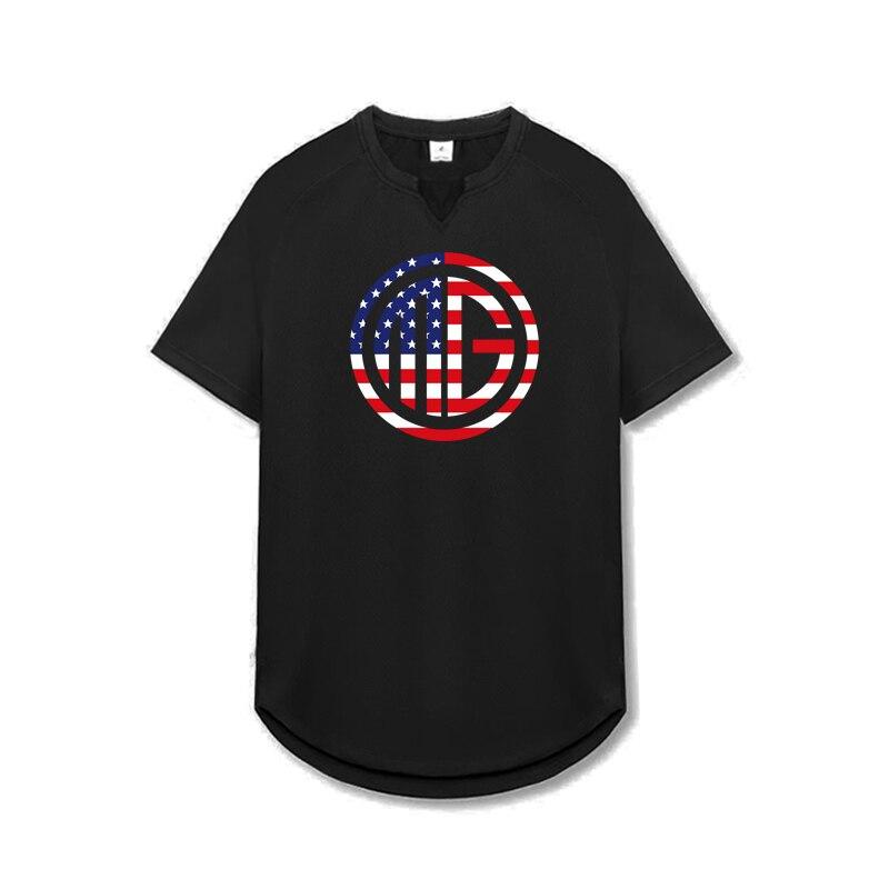 

Muscleguys Молодежная красивая повседневная Мужская летняя спортивная дышащая футболка с короткими рукавами для фитнеса XXL чёрный